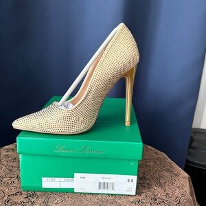 Lauren Lorraine Women's Bronze Stiletto Heels